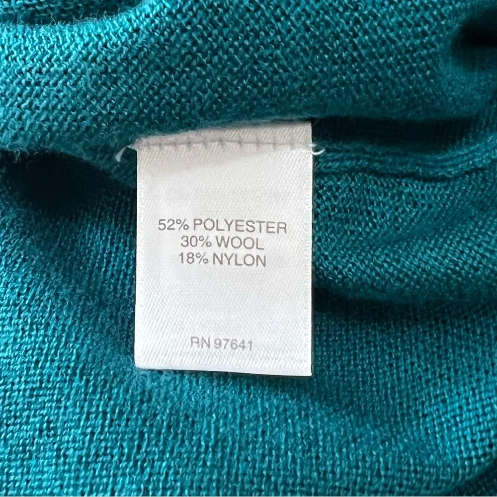 J.Jill Teal Wool Blend Cardigan Sweater - Picture 8 of 9
